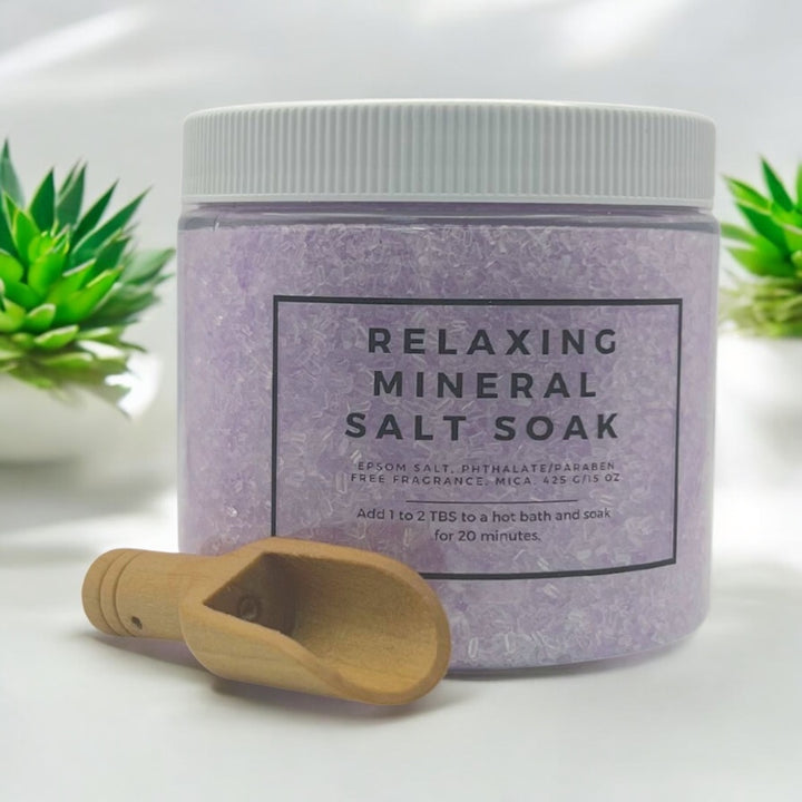 Relaxing Mineral Salt Soak - Purple